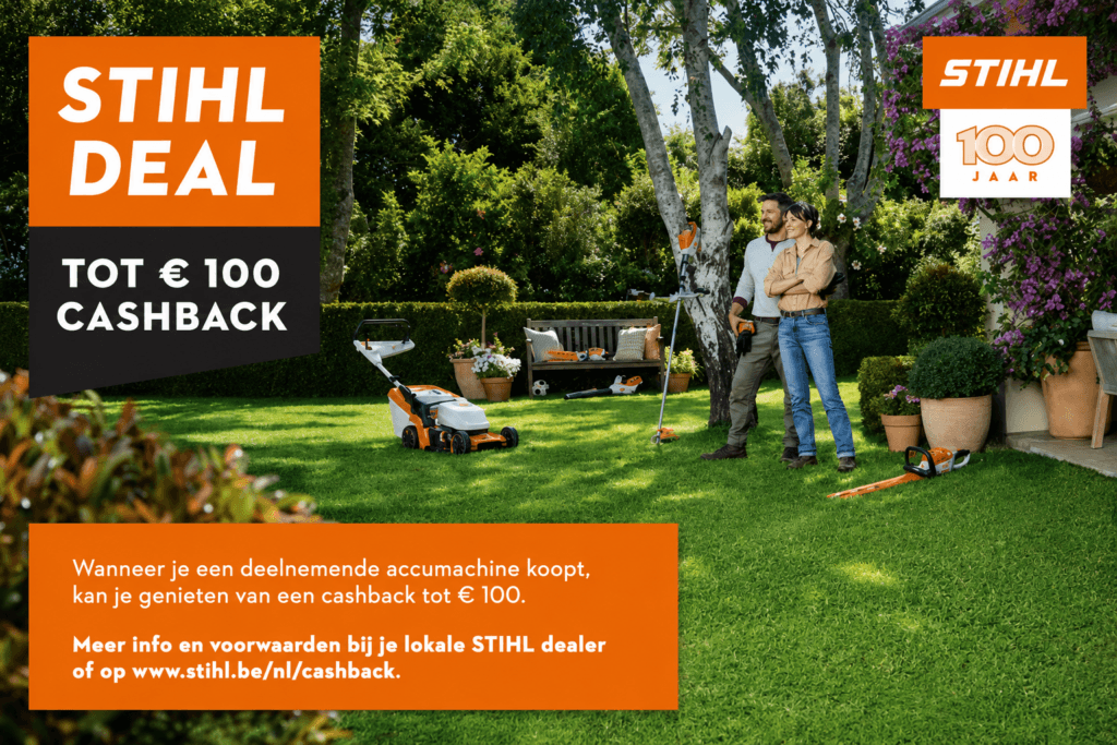 Stihl cashback promotie tuinmachines Brecht