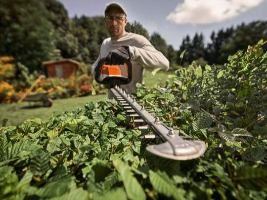 Stihl HSA accuhaagschaar in werking — snoeien